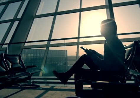 A person in a waiting room